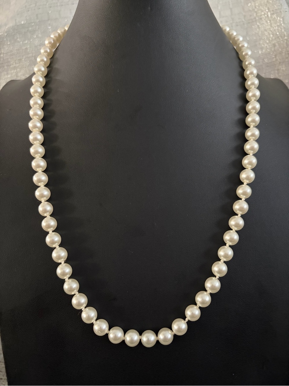 Vintage Faux Pearl Necklace 24 Inches Long